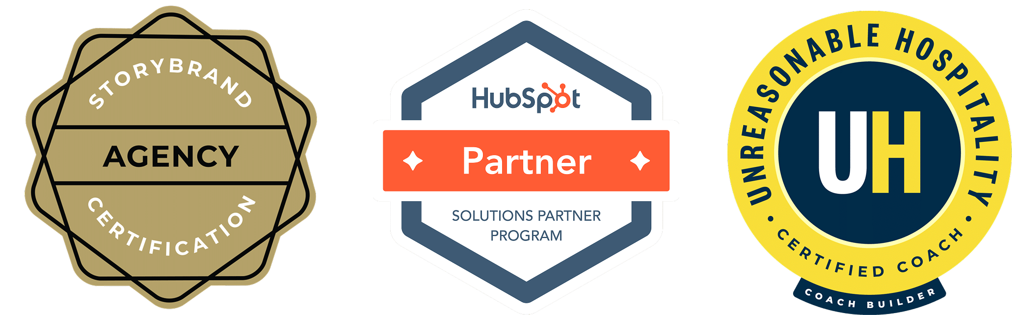 StoryBrand Agency · HubSpot Solutions Partner · Unreasonable Hospitality Certified